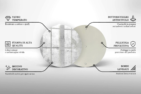 Glas Herdabdeckplatte Betonstruktur