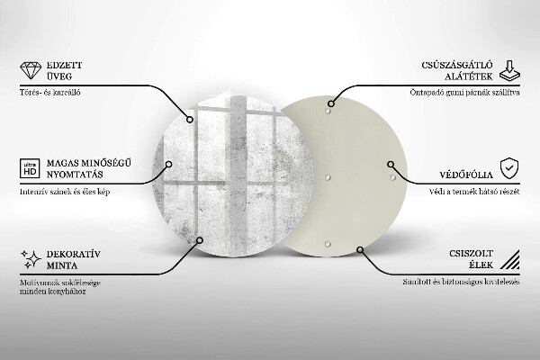 Glas Herdabdeckplatte Betonstruktur