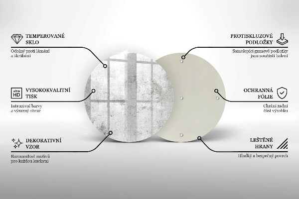 Glas Herdabdeckplatte Betonstruktur