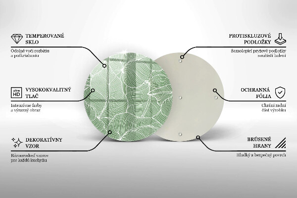 Glas Herdabdeckplatte Lineare Blätter