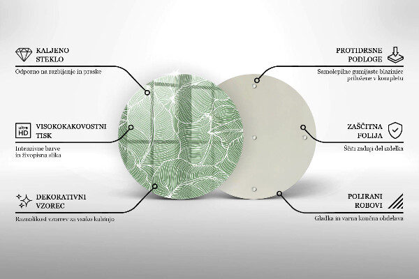 Glas Herdabdeckplatte Lineare Blätter