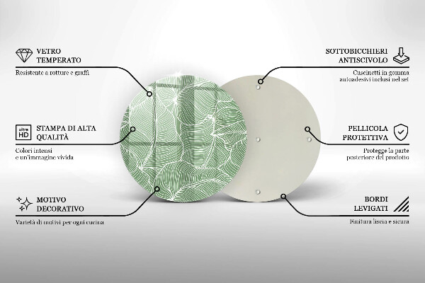Glas Herdabdeckplatte Lineare Blätter