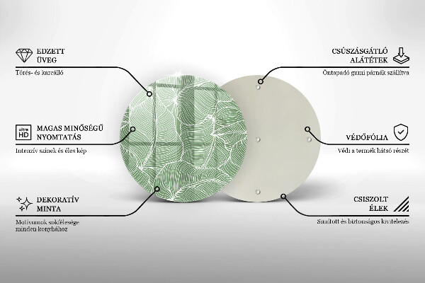 Glas Herdabdeckplatte Lineare Blätter