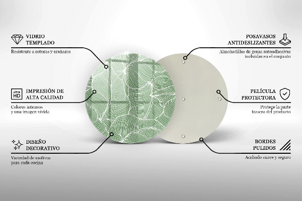Glas Herdabdeckplatte Lineare Blätter
