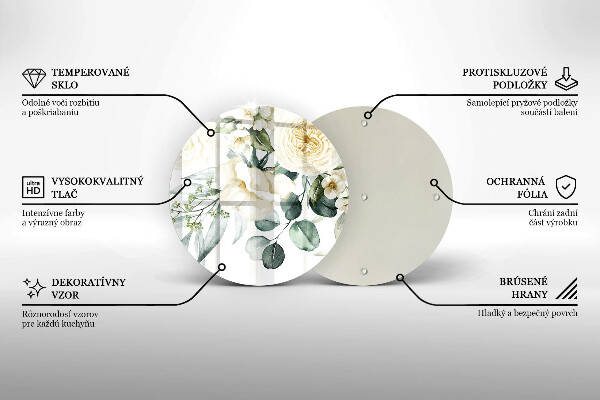 Glas Herdabdeckplatte Aquarellblumen