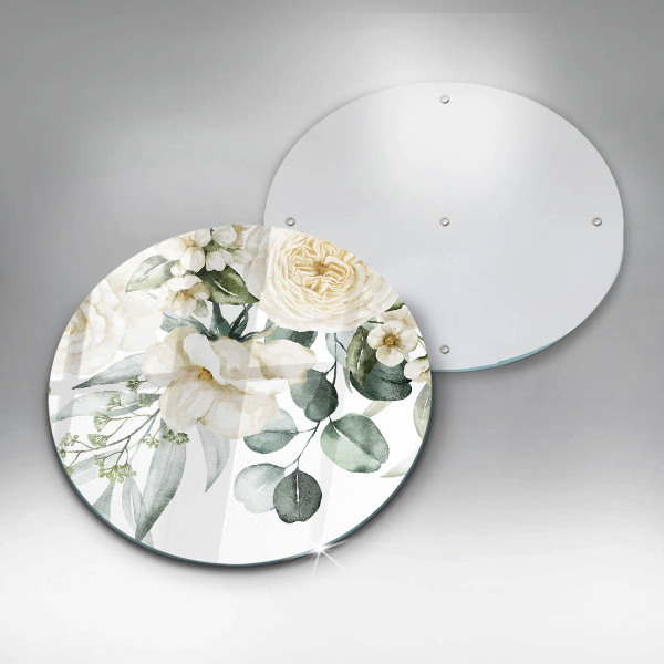 Glas Herdabdeckplatte Aquarellblumen