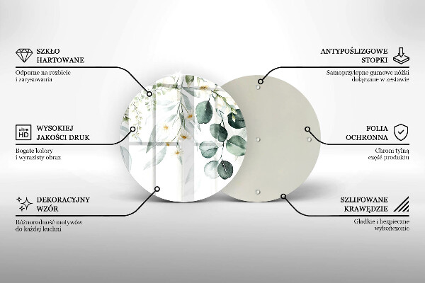 Glas Herdabdeckplatte Aquarellpflanzen