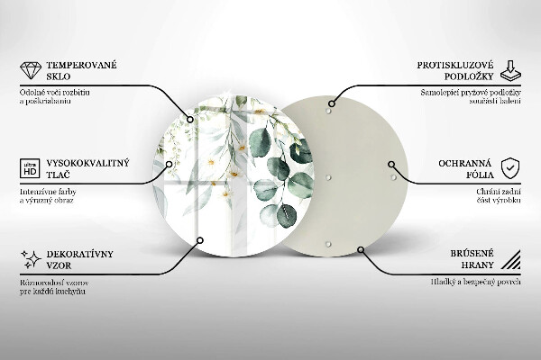 Glas Herdabdeckplatte Aquarellpflanzen