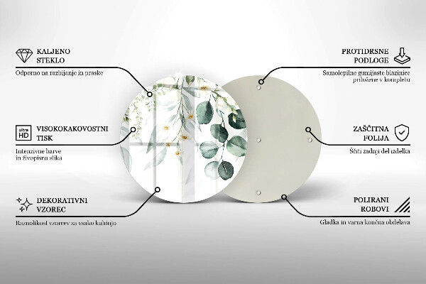 Glas Herdabdeckplatte Aquarellpflanzen
