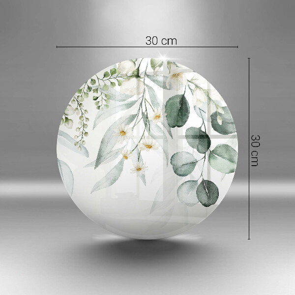 Glas Herdabdeckplatte Aquarellpflanzen