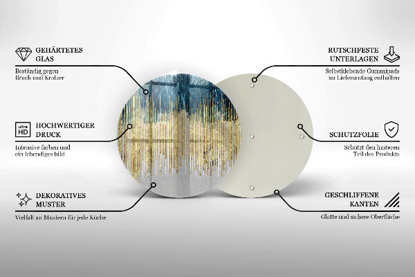 Glas Herdabdeckplatte Designer-Abstraktion