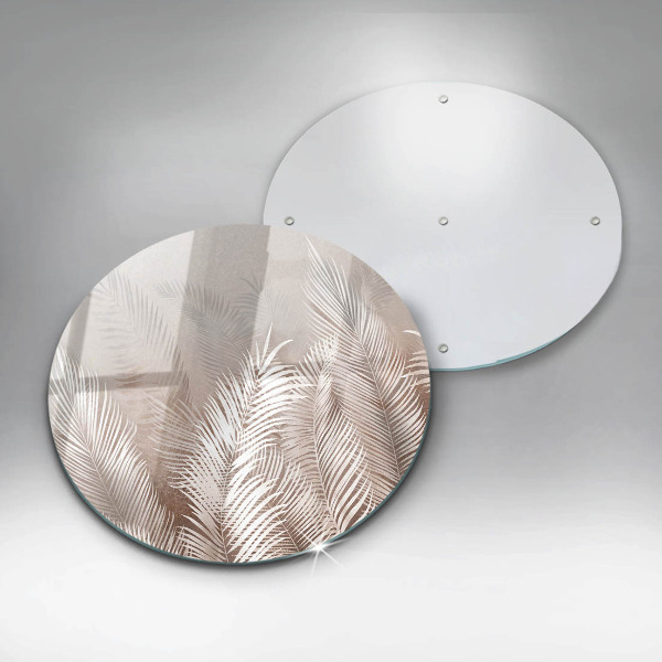 Glas Herdabdeckplatte Boho-Vegetationsblätter