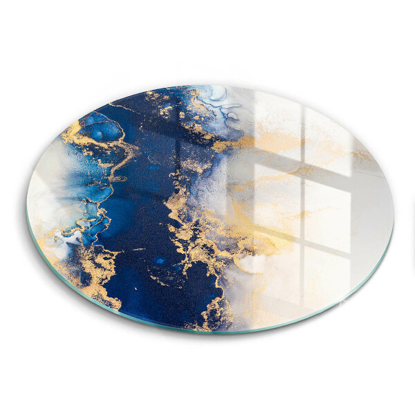 Glas Herdabdeckplatte Abstraktion mit Blau
