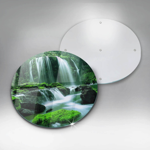 Glas Herdabdeckplatte Wilder Wasserfall im Dschungel