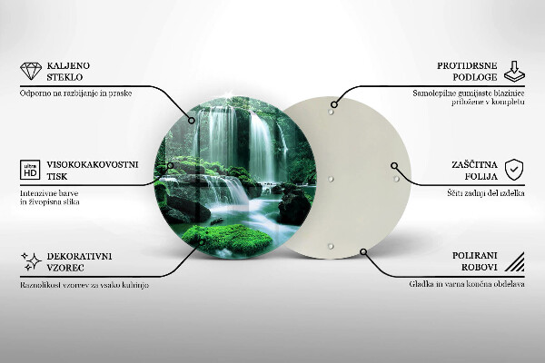 Glas Herdabdeckplatte Wilder Wasserfall im Dschungel