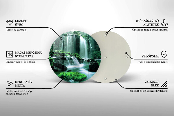 Glas Herdabdeckplatte Wilder Wasserfall im Dschungel