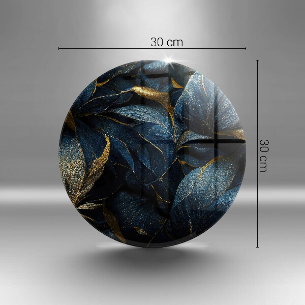 Glas Herdabdeckplatte Dekorative Blätter mit Gold