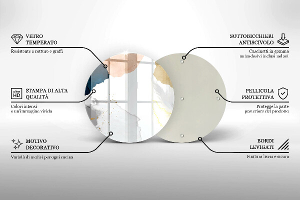 Glas Ceranfeldabdeckung Spritzschutz Abstrakte Flecken