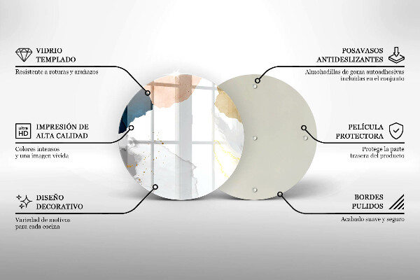 Glas Ceranfeldabdeckung Spritzschutz Abstrakte Flecken