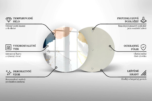 Glas Ceranfeldabdeckung Spritzschutz Abstrakte Flecken