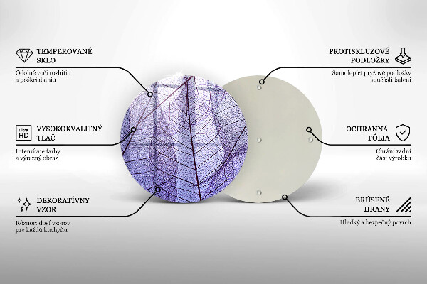 Glas Ceranfeldabdeckung Spritzschutz Blätter mit Adern