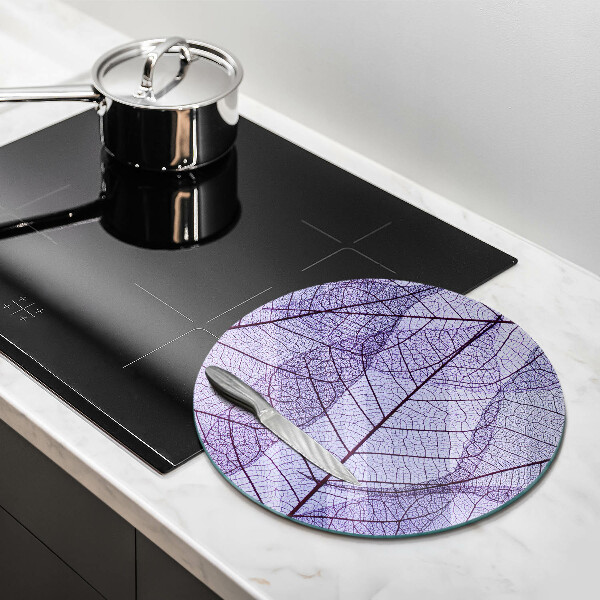 Glas Ceranfeldabdeckung Spritzschutz Blätter mit Adern