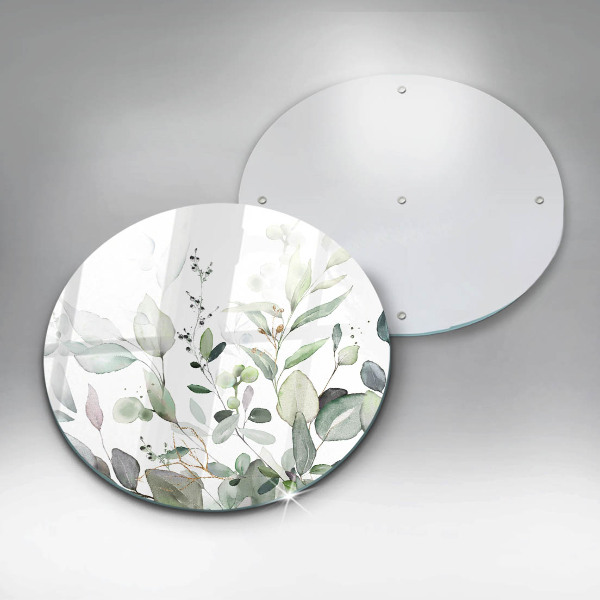 Glas Ceranfeldabdeckung Spritzschutz Aquarellpflanzen