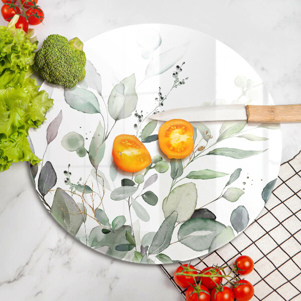 Glas Ceranfeldabdeckung Spritzschutz Aquarellpflanzen