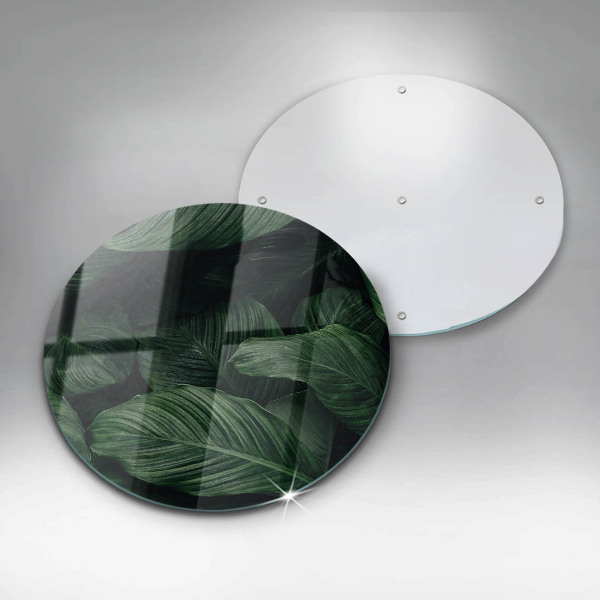 Glas Ceranfeldabdeckung Spritzschutz Dunkle Blätter