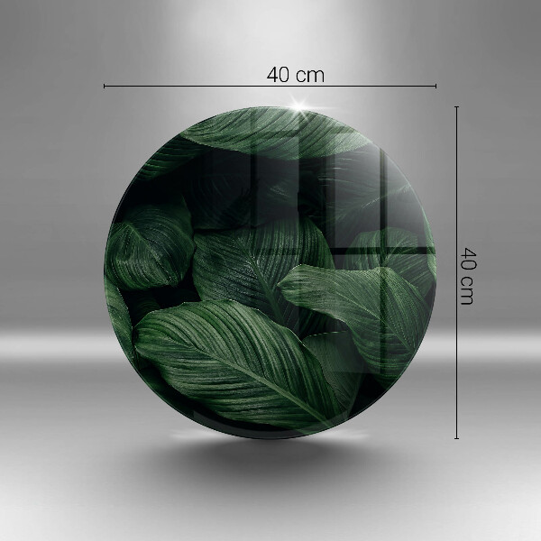 Glas Ceranfeldabdeckung Spritzschutz Dunkle Blätter