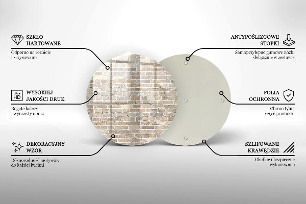 Glas Ceranfeldabdeckung Spritzschutz Helle Backsteinmauer