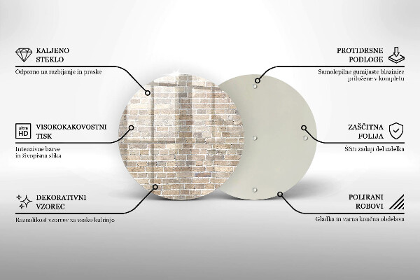 Glas Ceranfeldabdeckung Spritzschutz Helle Backsteinmauer