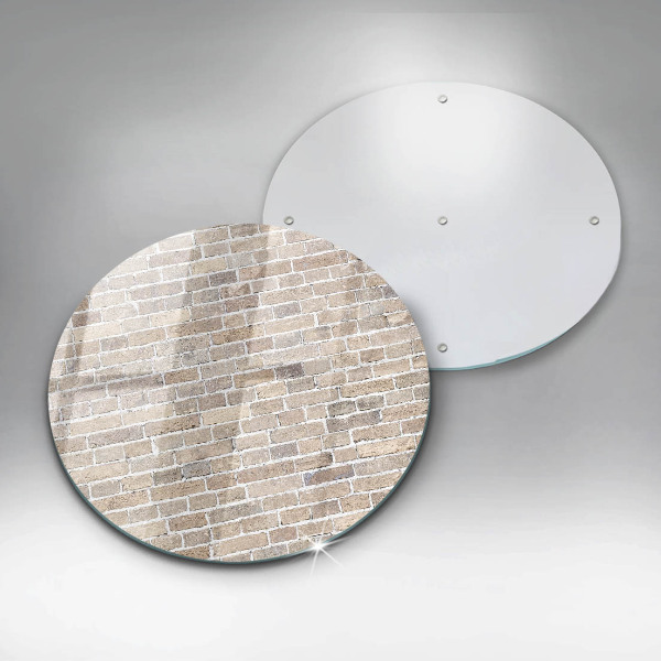 Glas Ceranfeldabdeckung Spritzschutz Helle Backsteinmauer