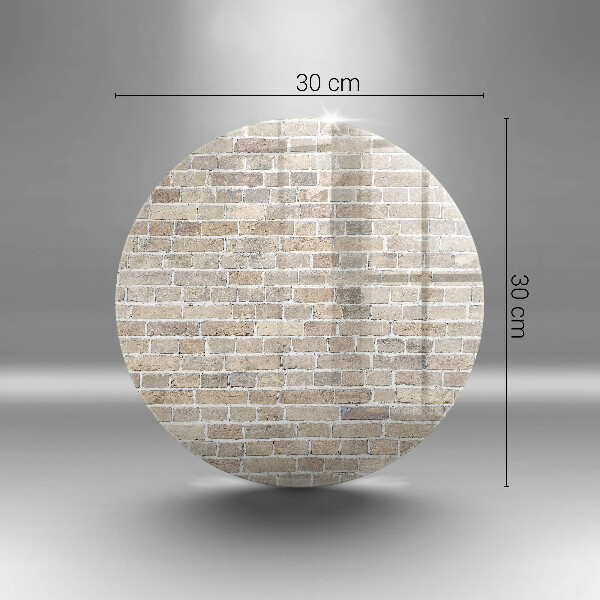 Glas Ceranfeldabdeckung Spritzschutz Helle Backsteinmauer