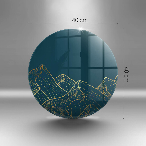 Glas Ceranfeldabdeckung Spritzschutz Abstrakte Berge