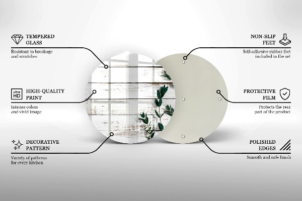 Glas Ceranfeldabdeckung Spritzschutz Alte Bretter und Blätter