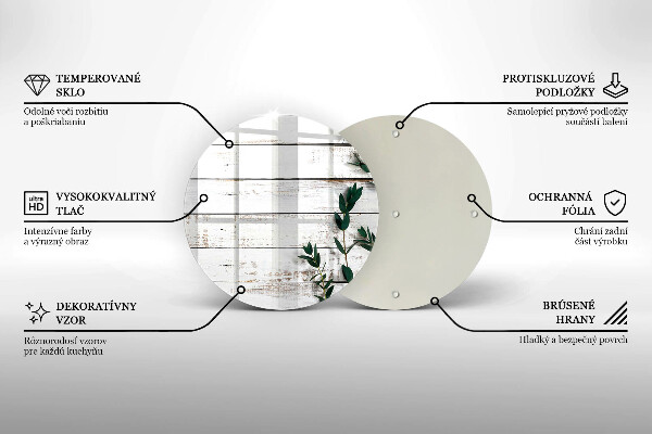 Glas Ceranfeldabdeckung Spritzschutz Alte Bretter und Blätter