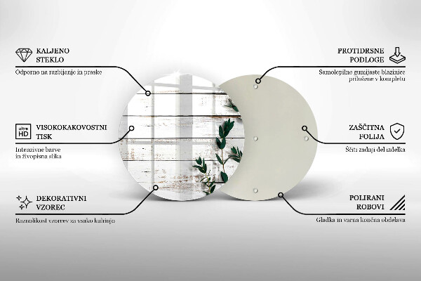 Glas Ceranfeldabdeckung Spritzschutz Alte Bretter und Blätter