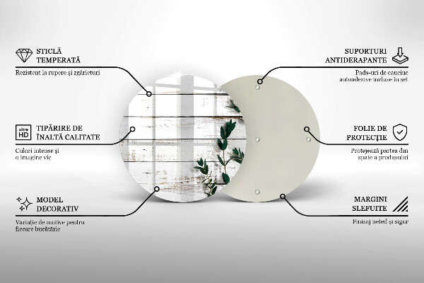 Glas Ceranfeldabdeckung Spritzschutz Alte Bretter und Blätter