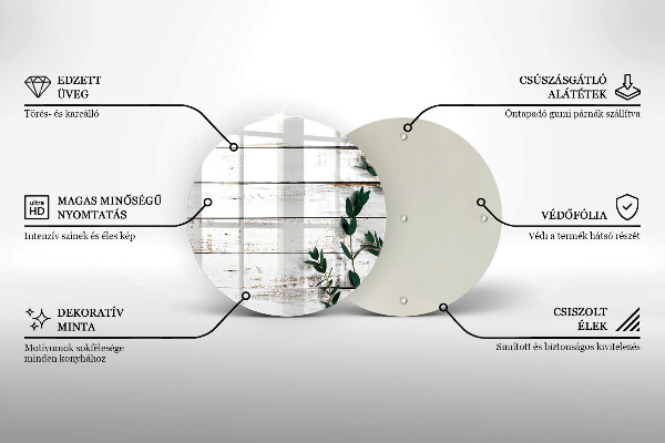 Glas Ceranfeldabdeckung Spritzschutz Alte Bretter und Blätter