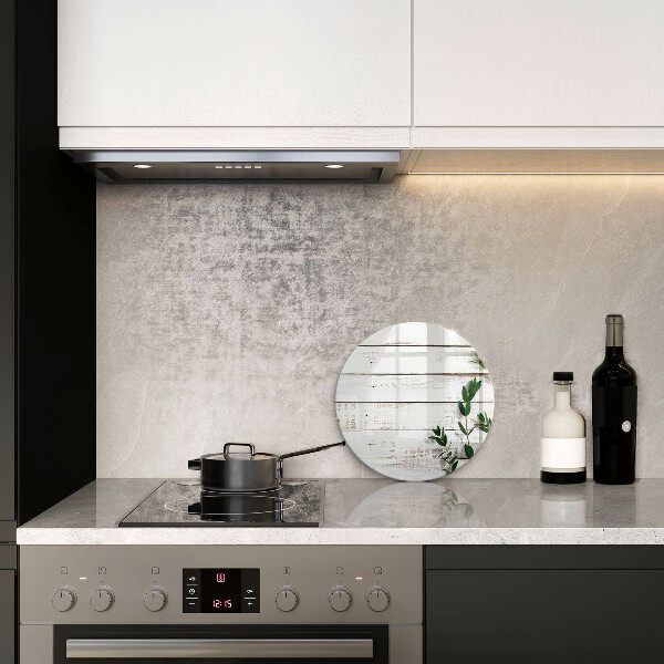 Glas Ceranfeldabdeckung Spritzschutz Alte Bretter und Blätter