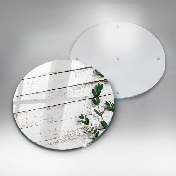 Glas Ceranfeldabdeckung Spritzschutz Alte Bretter und Blätter