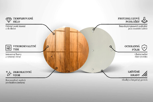 Glas Ceranfeldabdeckung Spritzschutz Holzbretter