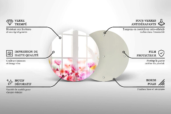 Glas Ceranfeldabdeckung Spritzschutz Blumenwiese
