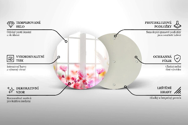 Glas Ceranfeldabdeckung Spritzschutz Blumenwiese