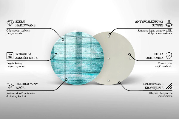 Glas Ceranfeldabdeckung Spritzschutz Vintage Holzbretter