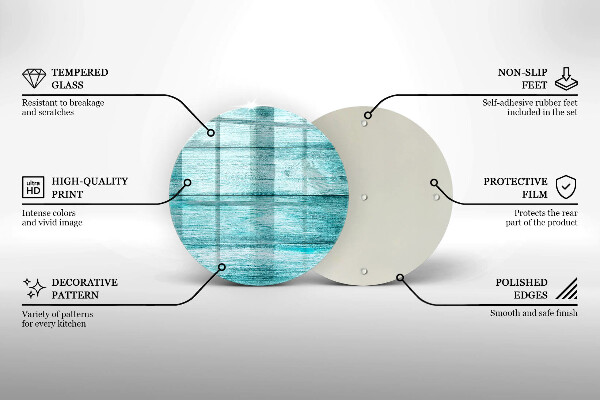 Glas Ceranfeldabdeckung Spritzschutz Vintage Holzbretter