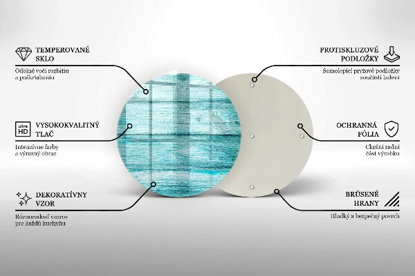 Glas Ceranfeldabdeckung Spritzschutz Vintage Holzbretter