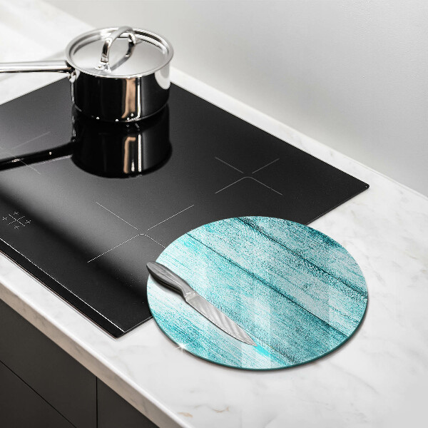 Glas Ceranfeldabdeckung Spritzschutz Vintage Holzbretter