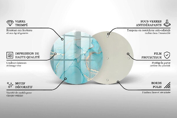 Glas Ceranfeldabdeckung Spritzschutz Steinabstraktion